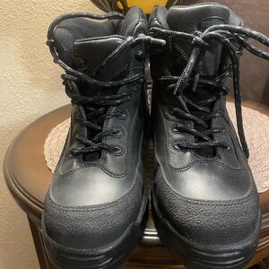 Wolverine Black Lace-Up Boots